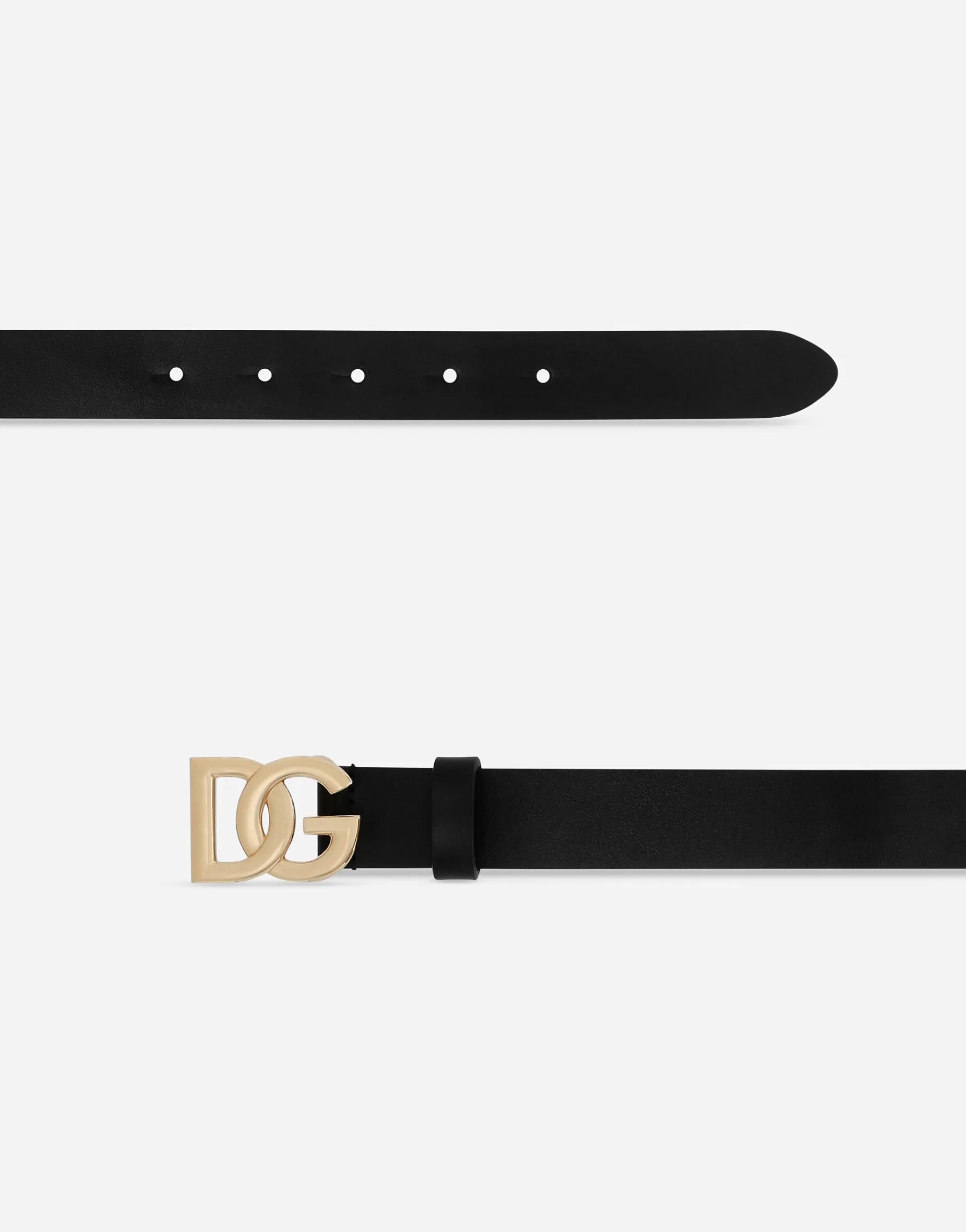 Calfskin nappa leather belt