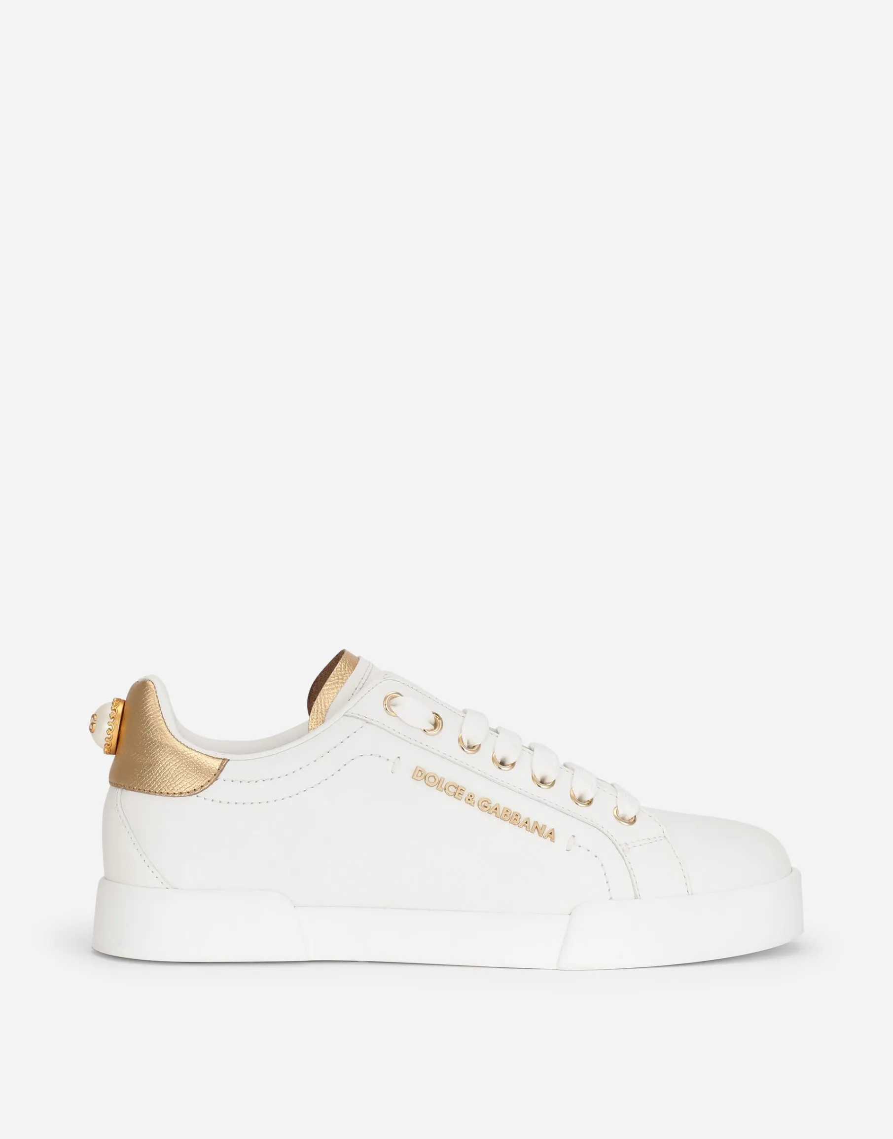 Calfskin nappa Portofino sneakers with lettering