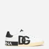 Calfskin nappa Portofino sneakers with DG logo print