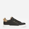 Calfskin nappa Portofino sneakers with lettering