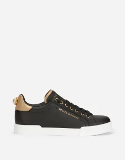 Calfskin nappa Portofino sneakers with lettering