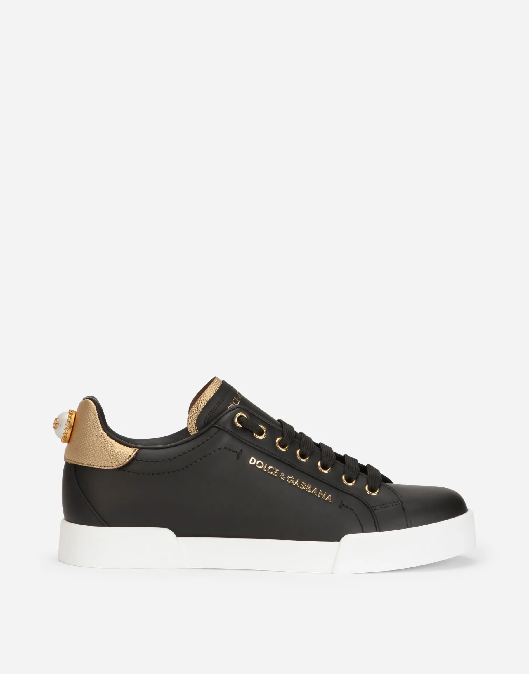Calfskin nappa Portofino sneakers with lettering