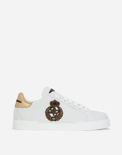 Calfskin nappa Portofino sneakers with crown patch