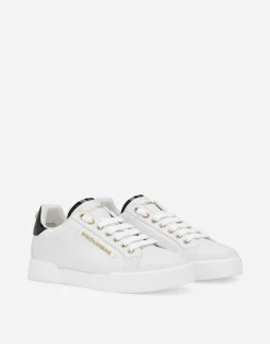 Calfskin nappa Portofino sneakers with lettering