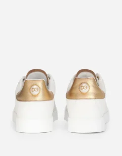 Calfskin nappa Portofino sneakers with lettering