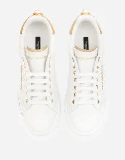 Calfskin nappa Portofino sneakers with lettering