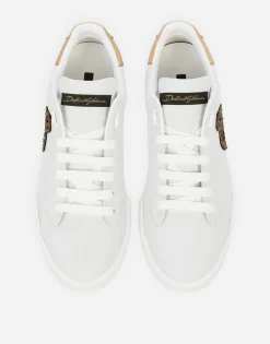 Calfskin nappa Portofino sneakers with crown patch