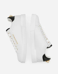Calfskin nappa Portofino sneakers with lettering