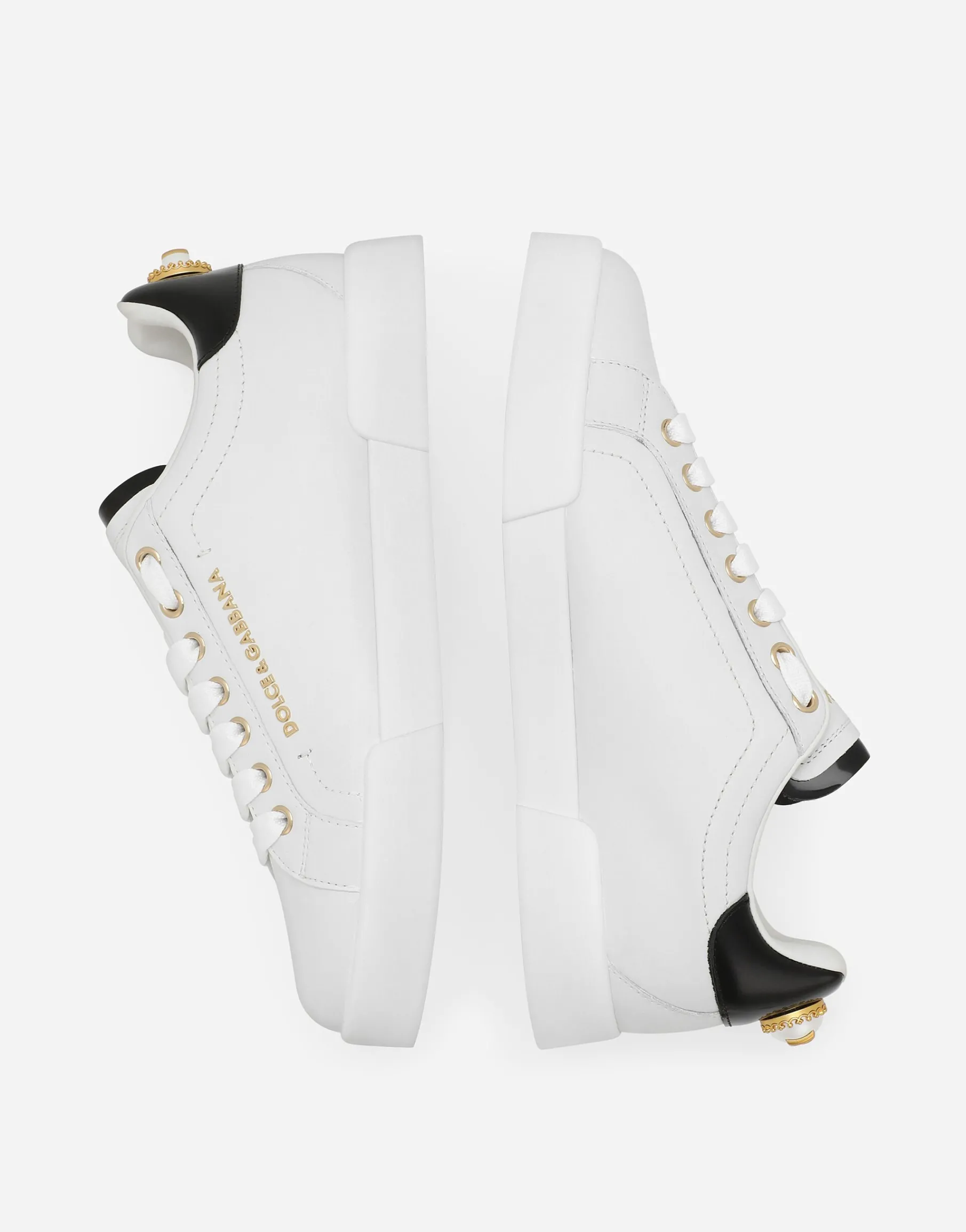 Calfskin nappa Portofino sneakers with lettering