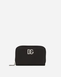 Calfskin nappa wallet with DG logo
