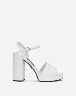 Calfskin platform sandals