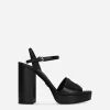 Calfskin platform sandals