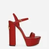 Calfskin platform sandals