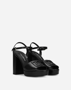Calfskin platform sandals