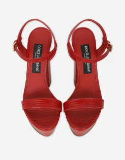 Calfskin platform sandals