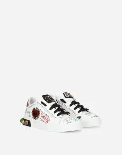 Calfskin Portofino DG King sneakers