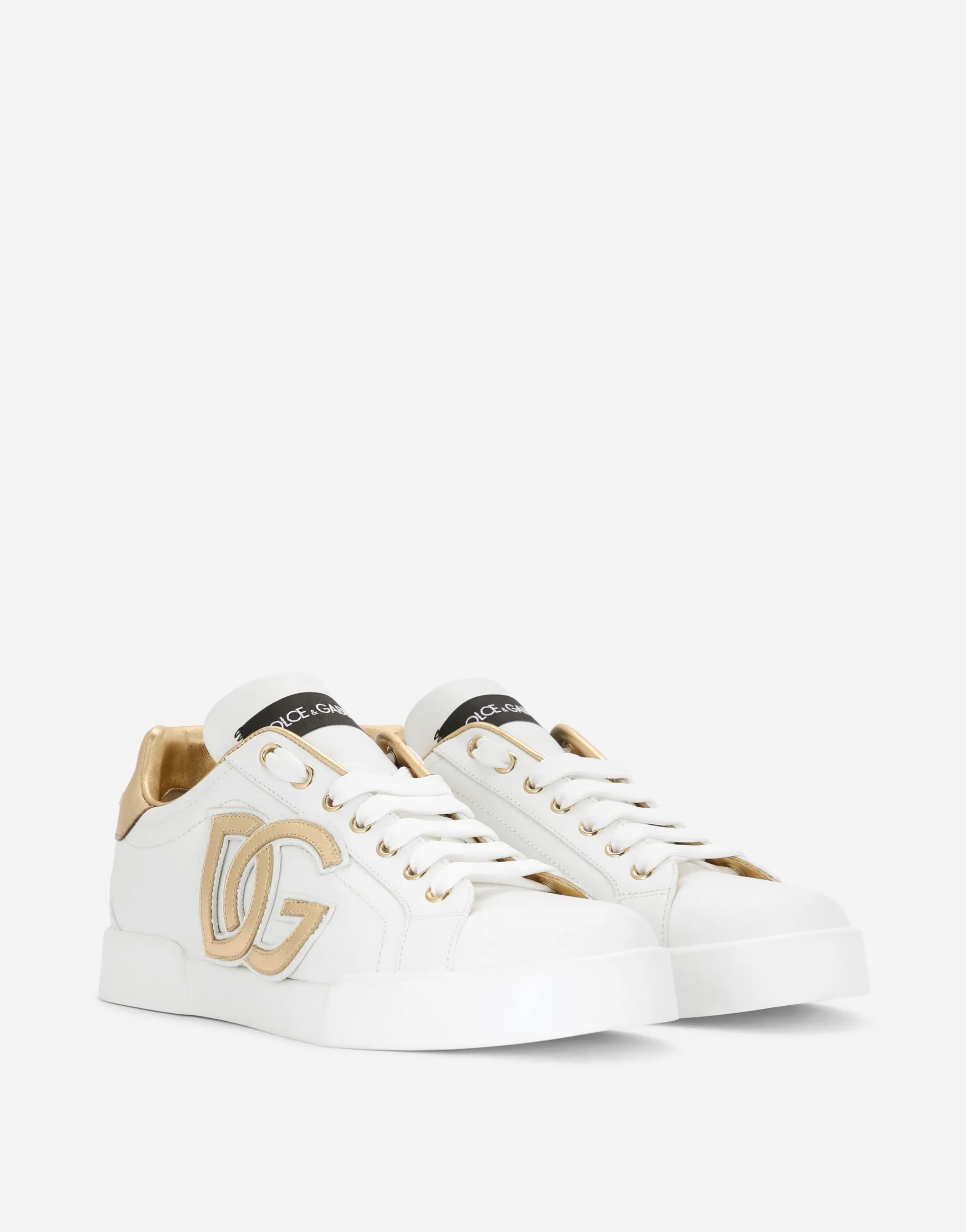 Calfskin Portofino sneakers with DG logo