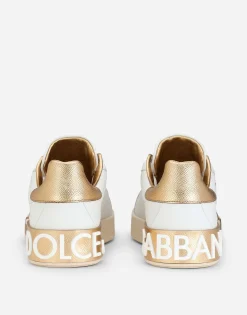 Calfskin Portofino sneakers with DG logo