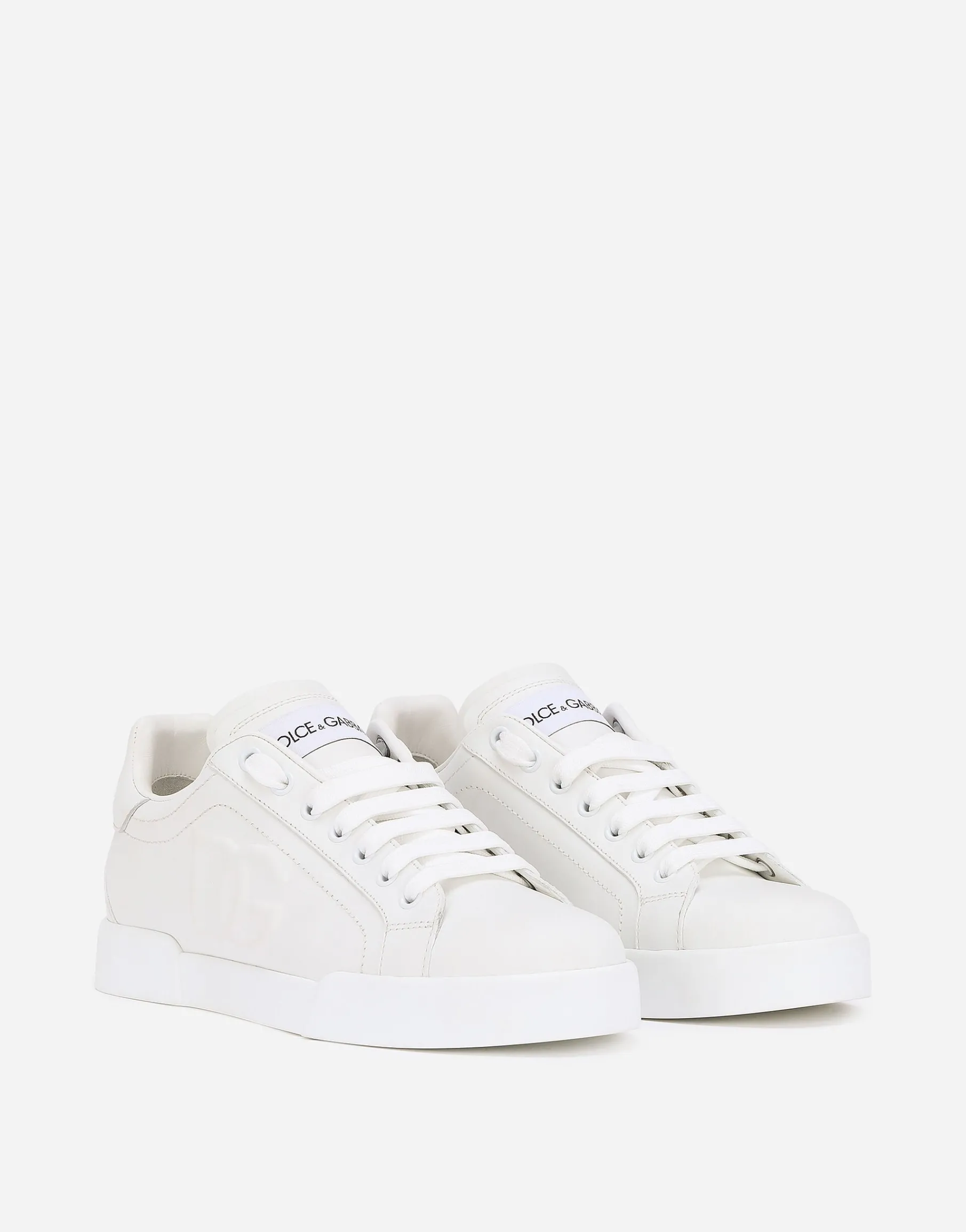 Calfskin Portofino sneakers with DG logo