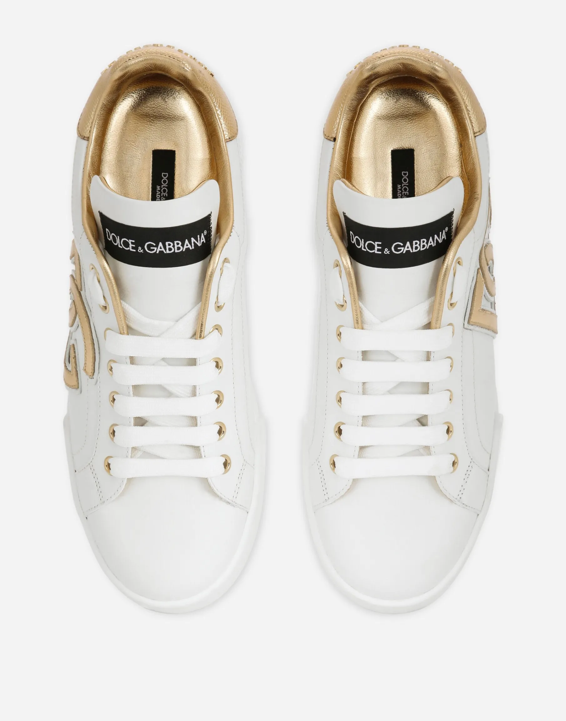 Calfskin Portofino sneakers with DG logo