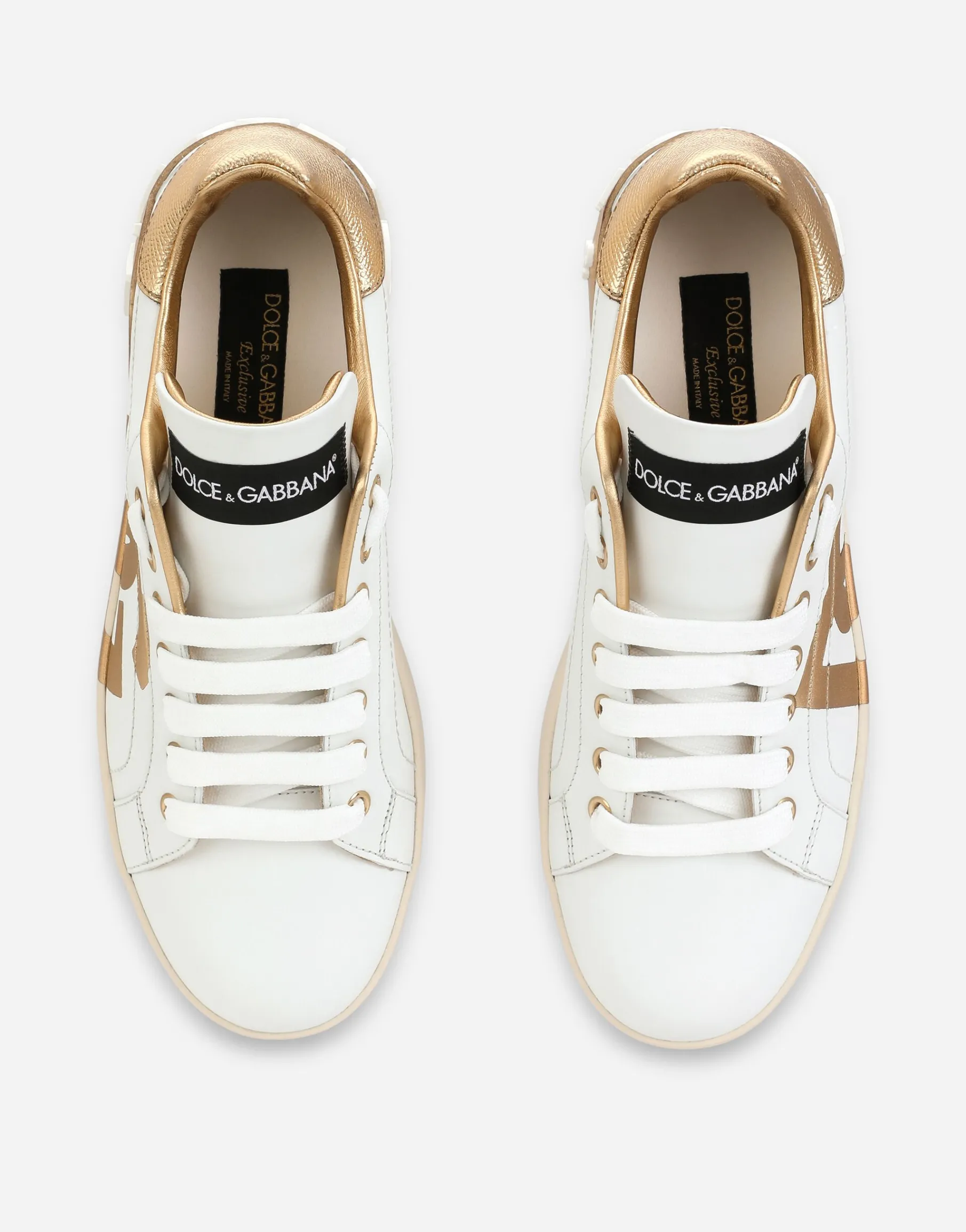 Calfskin Portofino sneakers with DG logo