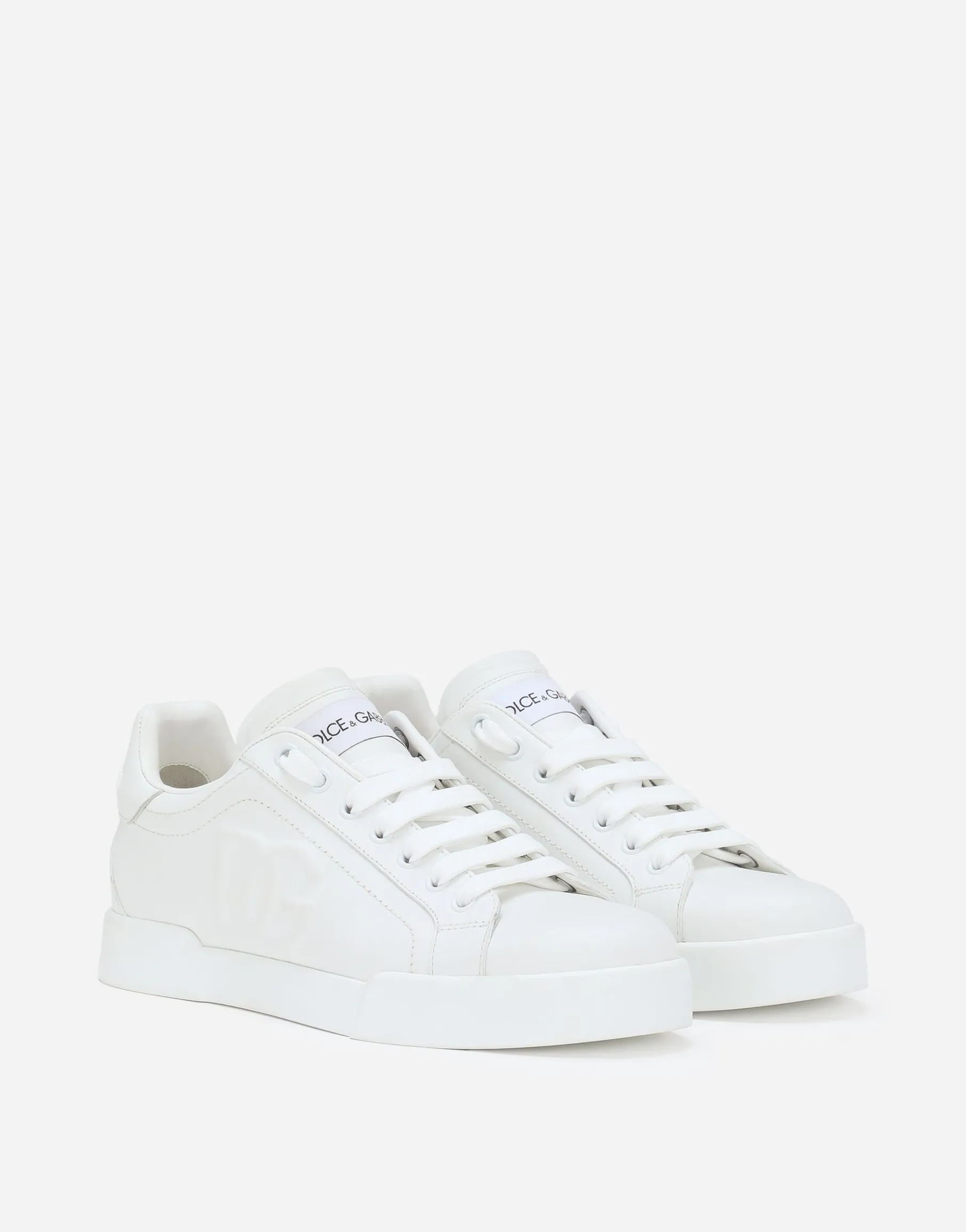 Calfskin Portofino sneakers with DG logo