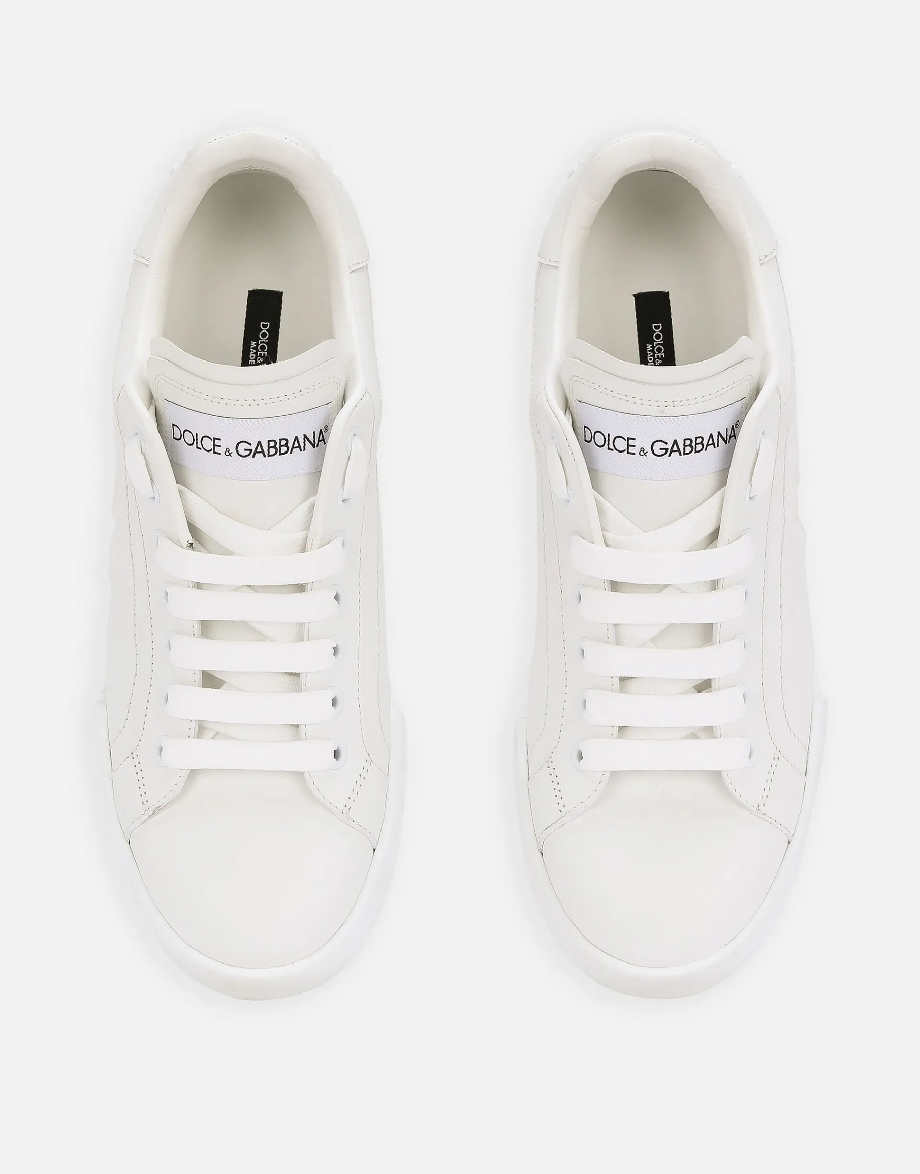 Calfskin Portofino sneakers with DG logo