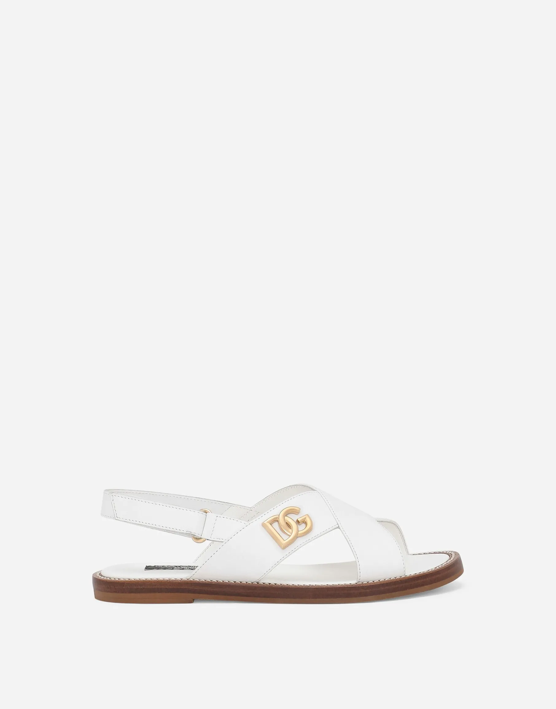Calfskin sandals with DG logo