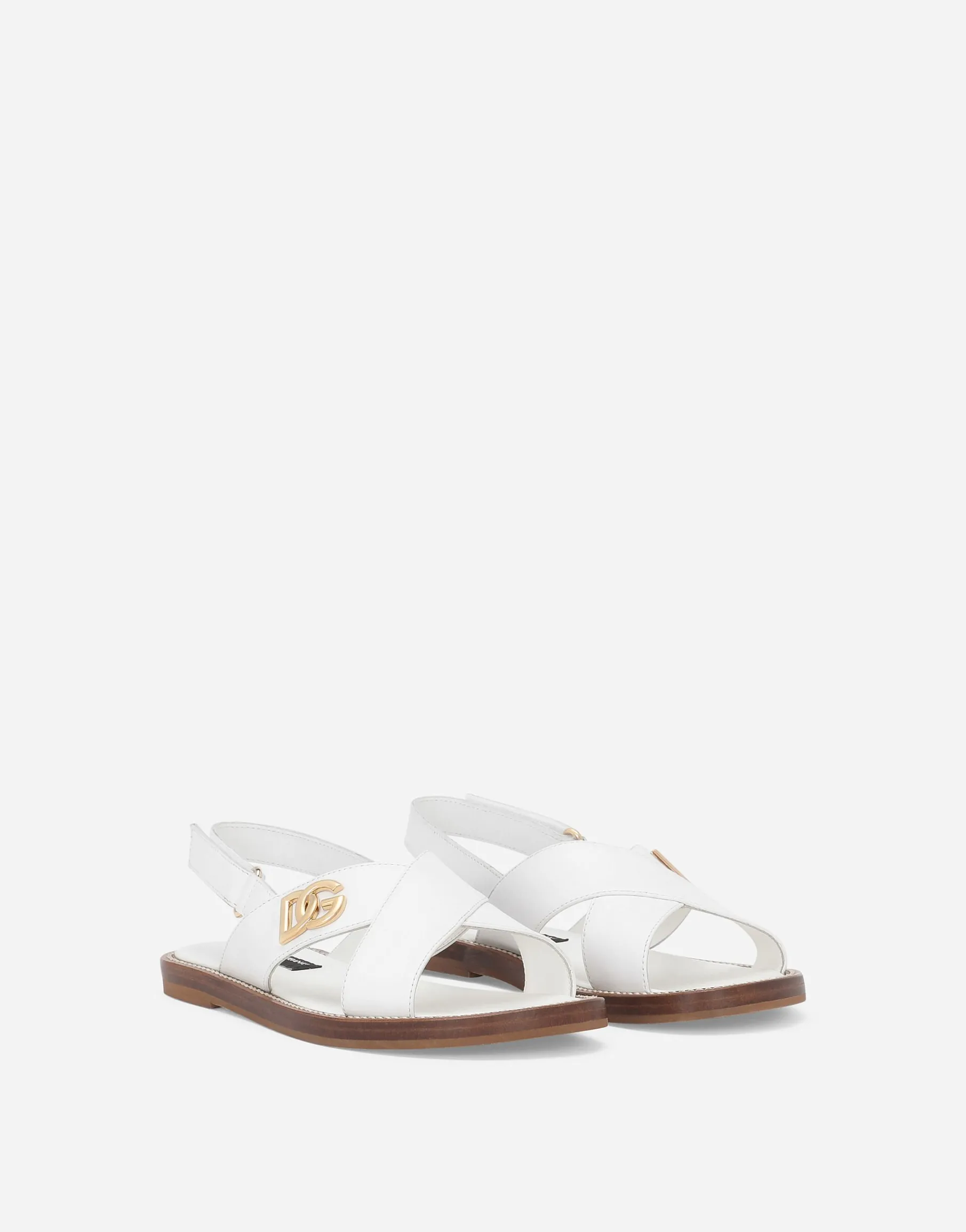 Calfskin sandals with DG logo
