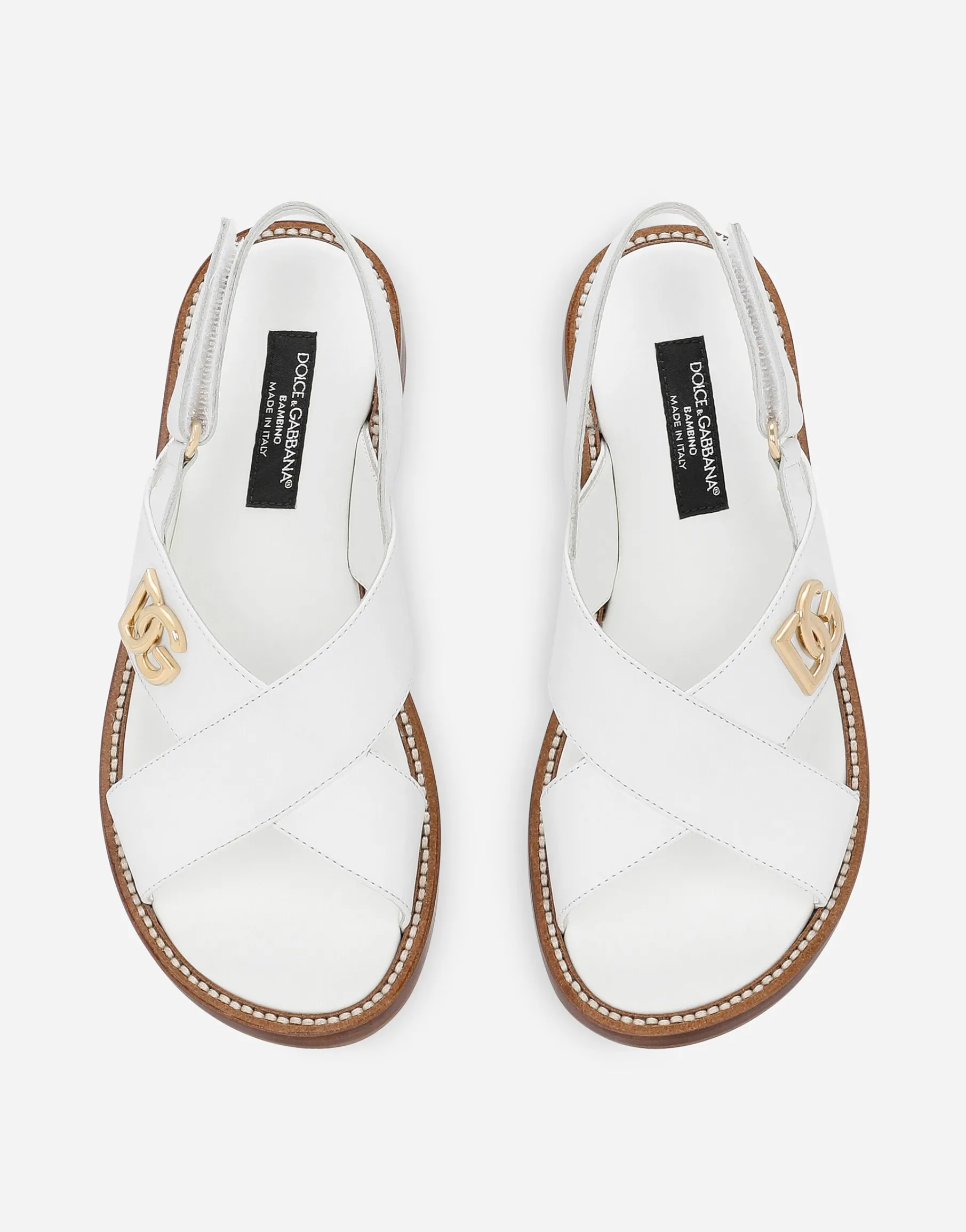 Calfskin sandals with DG logo