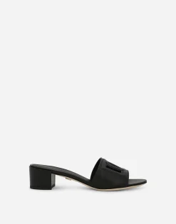Calfskin sliders with DG logo