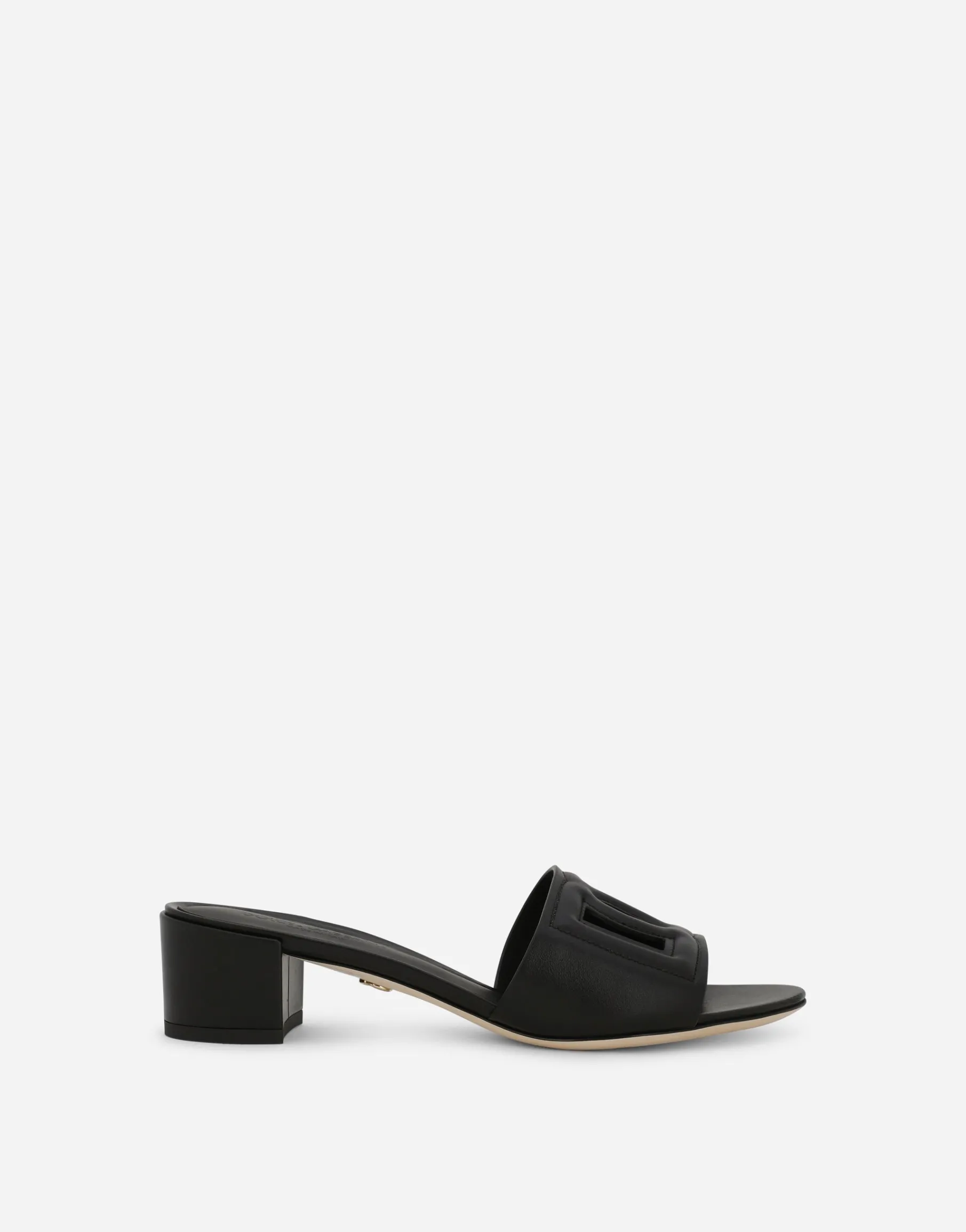 Calfskin sliders with DG logo