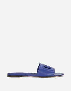 Calfskin sliders with DG logo