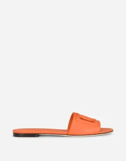 Calfskin sliders with DG logo