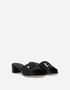 Calfskin sliders with DG logo