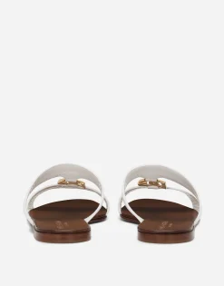 Calfskin sliders with DG logo