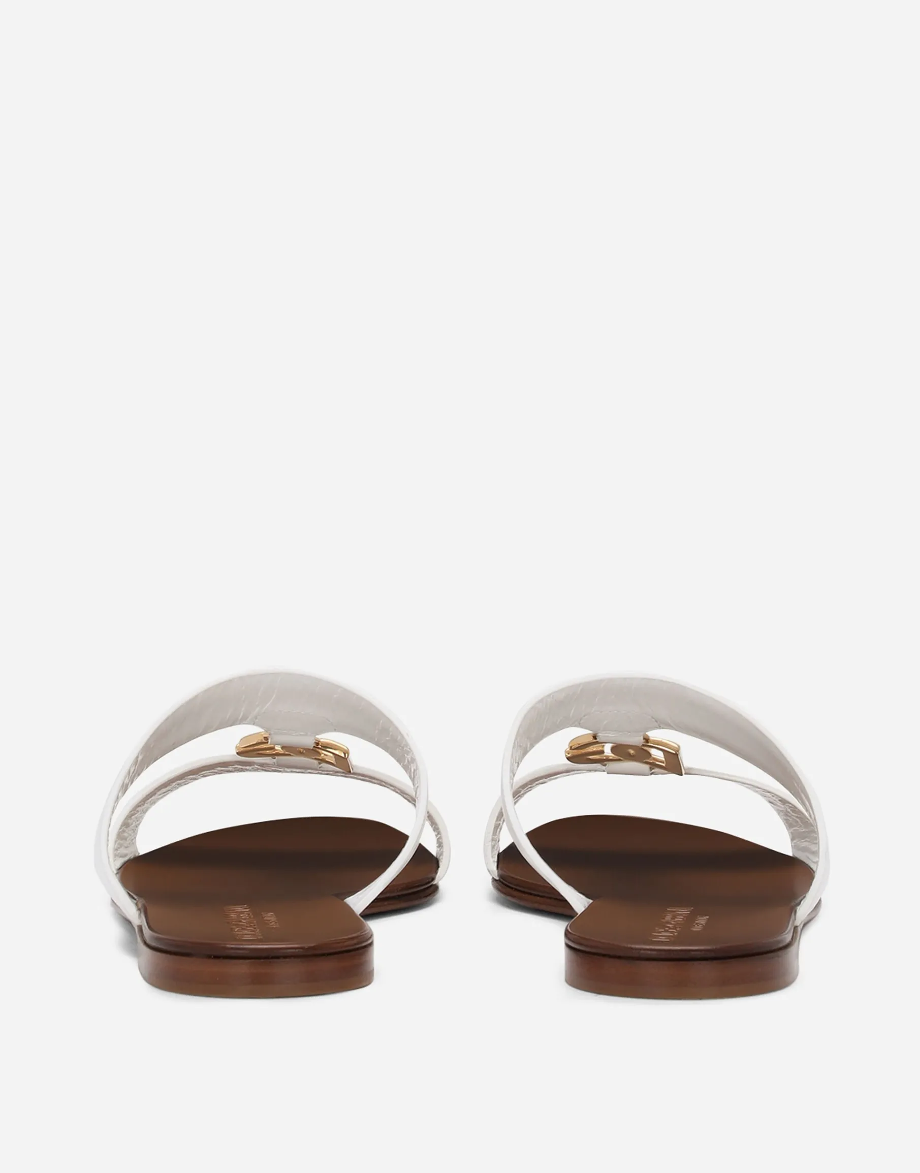 Calfskin sliders with DG logo