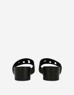 Calfskin sliders with DG logo