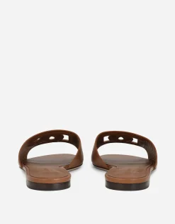 Calfskin sliders with DG logo