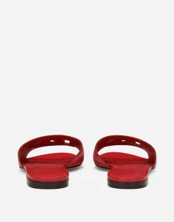 Calfskin sliders with DG logo
