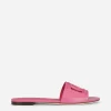 Calfskin slides with DG logo
