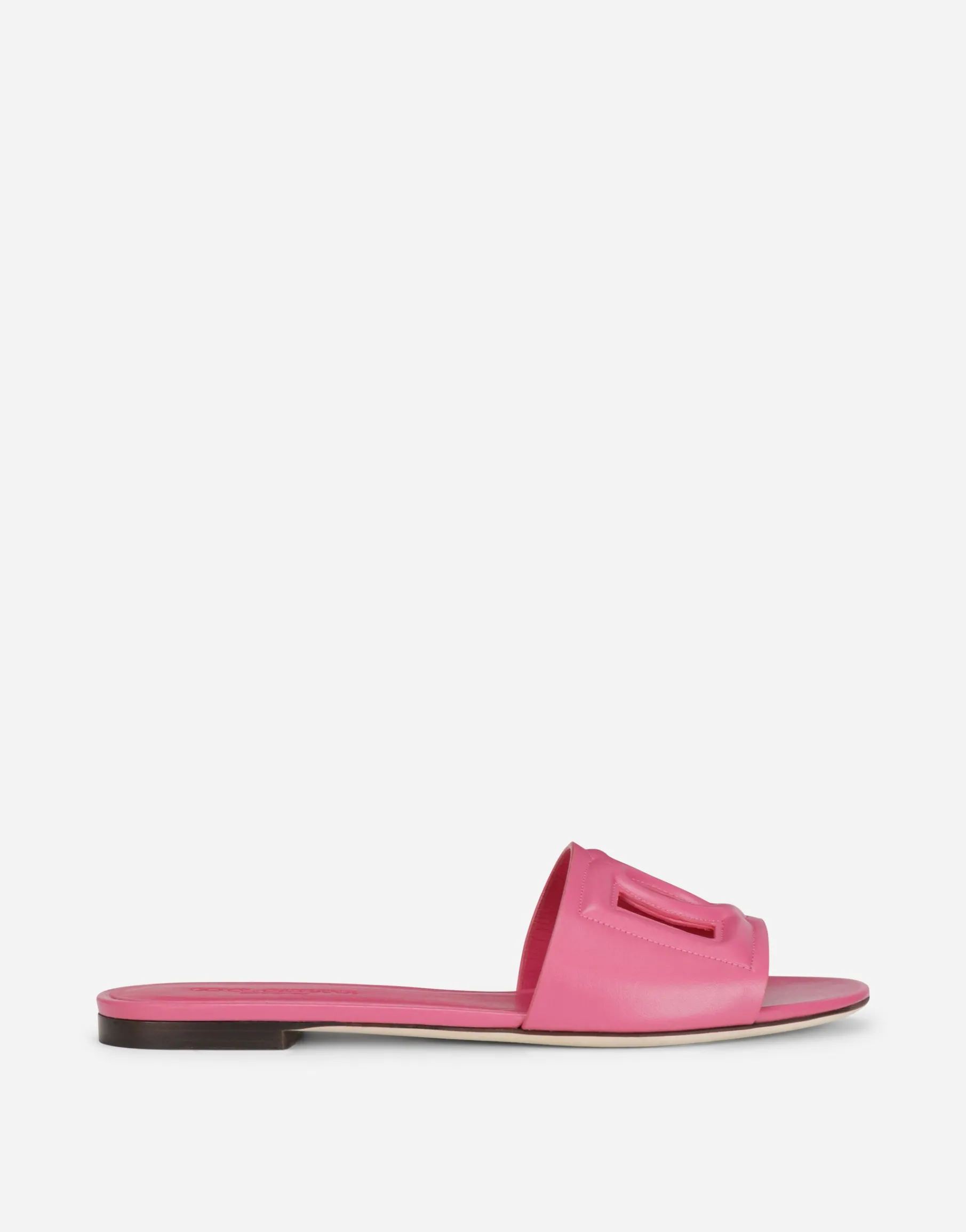 Calfskin slides with DG logo