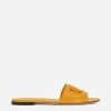 Calfskin slides with DG logo