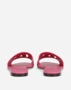Calfskin slides with DG logo