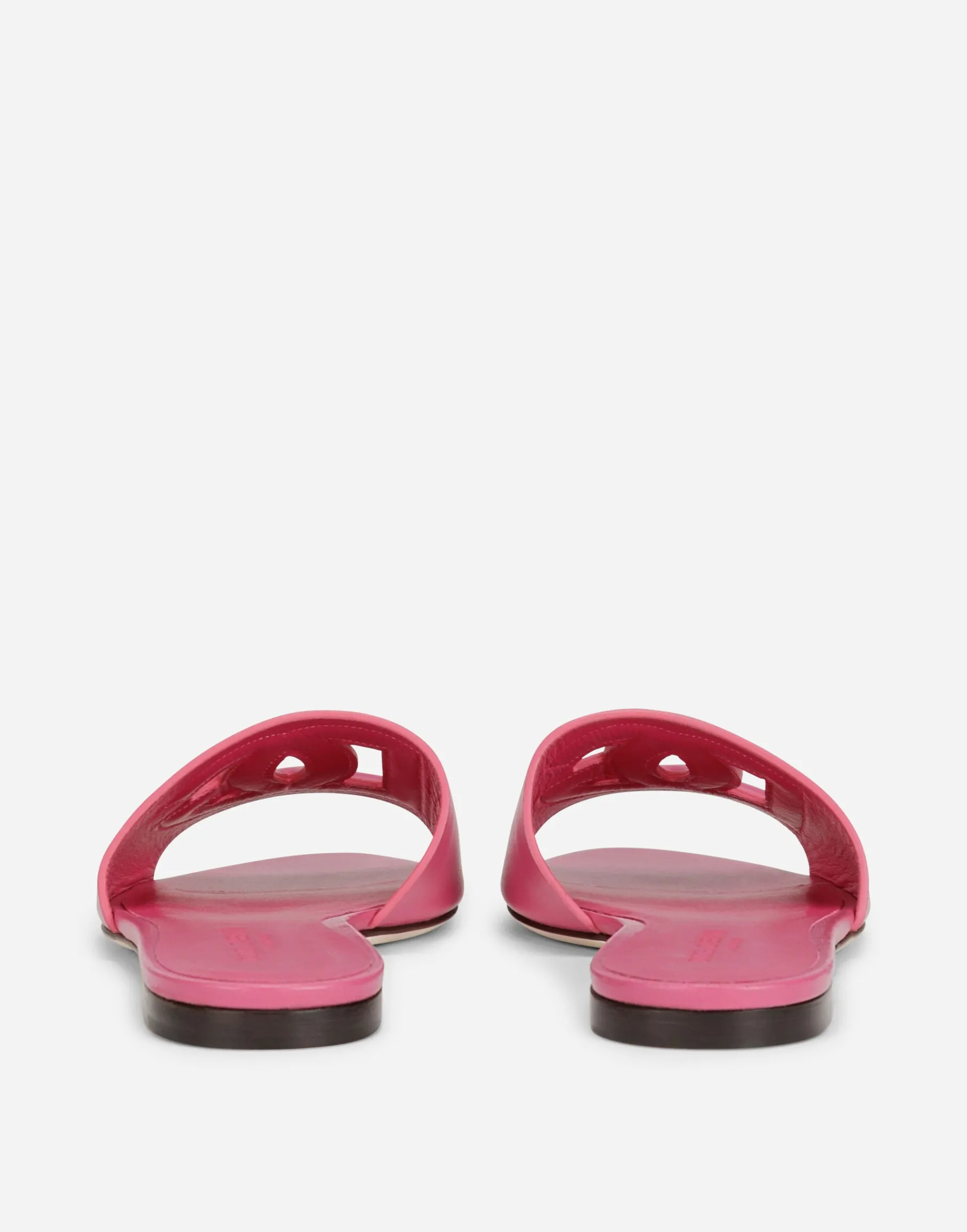 Calfskin slides with DG logo