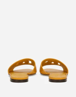 Calfskin slides with DG logo