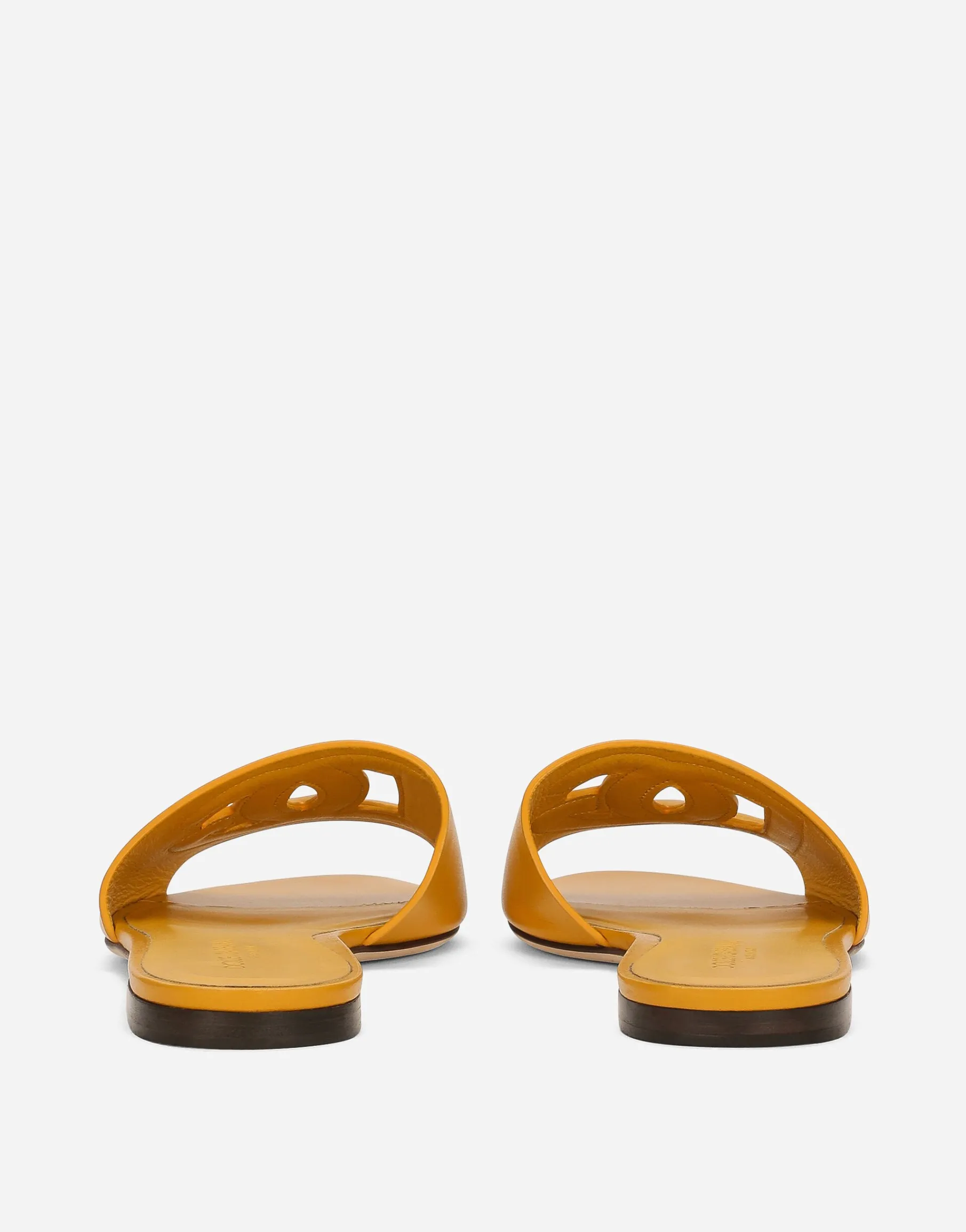 Calfskin slides with DG logo