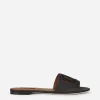 Calfskin slides with DG Millennials logo