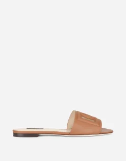 Calfskin slides with DG Millennials logo