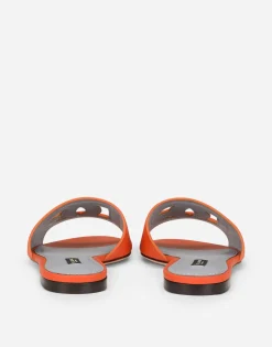 Calfskin slides with DG Millennials logo